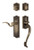 Nostalgic Warehouse - Meadows Plate S Grip Entry Set Manor Lever in Antique Brass - 767535 - 2 3/4" Backset