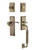 Nostalgic Warehouse - New York Plate C Grip Entry Set Manor Lever in Antique Brass - 767553 - 2 3/8" Backset