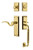 Nostalgic Warehouse - New York Plate F Grip Entry Set Manor Lever in Polished Brass - 767601 - 2 3/8" Backset