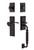 Nostalgic Warehouse - New York Plate F Grip Entry Set Manor Lever in Timeless Bronze - 767604 - 2 3/8" Backset
