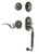 Nostalgic Warehouse - Rope Rosette C Grip Entry Set Manor Lever in Antique Pewter - 767674 - 2 3/8" Backset