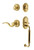 Nostalgic Warehouse - Rope Rosette C Grip Entry Set Manor Lever in Polished Brass - 767681 - 2 3/8" Backset