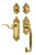 Nostalgic Warehouse - Victorian Plate C Grip Entry Set Manor Lever in Polished Brass - 767825 - 2 3/8" Backset
