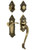 Nostalgic Warehouse - Victorian Plate S Grip Entry Set Manor Lever in Antique Brass - 767877 - 2 3/8" Backset