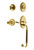 Nostalgic Warehouse - Classic Plate C Grip Entry Set Swan Lever in Polished Brass - 767969 - 2 3/8" Backset