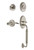 Nostalgic Warehouse - Classic Plate C Grip Entry Set Swan Lever in Satin Nickel - CLACGRSWN - 767971 - 2 3/8" Backset