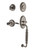 Nostalgic Warehouse - Classic Plate F Grip Entry Set Swan Lever in Antique Pewter - CLAFGRSWN - 767986 - 2 3/8" Backset