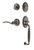Nostalgic Warehouse - Classic Plate F Grip Entry Set Swan Lever in Antique Pewter - 767986 - 2 3/8" Backset