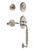 Nostalgic Warehouse - Classic Plate F Grip Entry Set Swan Lever in Satin Nickel - CLAFGRSWN - 767990 - 2 3/4" Backset