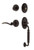 Nostalgic Warehouse - Classic Plate F Grip Entry Set Swan Lever in Timeless Bronze - 767996 - 2 3/8" Backset