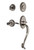 Nostalgic Warehouse - Classic Plate S Grip Entry Set Swan Lever in Antique Pewter - CLASGRSWN - 768011 - 2 3/4" Backset