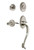 Nostalgic Warehouse - Classic Plate S Grip Entry Set Swan Lever in Satin Nickel - CLASGRSWN - 768014 - 2 3/4" Backset