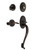 Nostalgic Warehouse - Classic Plate S Grip Entry Set Swan Lever in Timeless Bronze - CLASGRSWN - 768015 - 2 3/4" Backset