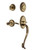 Nostalgic Warehouse - Classic Plate S Grip Entry Set Swan Lever in Antique Brass - CLASGRSWN - 768016 - 2 3/4" Backset