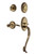 Nostalgic Warehouse - Classic Plate S Grip Entry Set Swan Lever in Antique Brass - CLASGRSWN - 768021 - 2 3/8" Backset