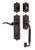 Nostalgic Warehouse - Egg & Dart Plate C Grip Entry Set Swan Lever in Timeless Bronze - 768111 - 2 3/4" Backset