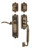 Nostalgic Warehouse - Egg & Dart Plate C Grip Entry Set Swan Lever in Antique Brass - 768112 - 2 3/8" Backset