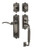 Nostalgic Warehouse - Egg & Dart Plate F Grip Entry Set Swan Lever in Antique Pewter - 768131 - 2 3/4" Backset