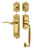 Nostalgic Warehouse - Egg & Dart Plate F Grip Entry Set Swan Lever in Polished Brass - 768137 - 2 3/8" Backset