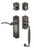 Nostalgic Warehouse - Meadows Plate F Grip Entry Set Swan Lever in Antique Pewter - 768202 - 2 3/8" Backset