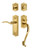 Nostalgic Warehouse - Meadows Plate S Grip Entry Set Swan Lever in Polished Brass - 768228 - 2 3/4" Backset