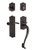 Nostalgic Warehouse - Meadows Plate S Grip Entry Set Swan Lever in Timeless Bronze - 768231 - 2 3/4" Backset