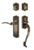 Nostalgic Warehouse - Meadows Plate S Grip Entry Set Swan Lever in Antique Brass - 768232 - 2 3/4" Backset