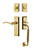 Nostalgic Warehouse - New York Plate C Grip Entry Set Swan Lever in Polished Brass - 768256 - 2 3/4" Backset