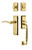 Nostalgic Warehouse - New York Plate F Grip Entry Set Swan Lever in Polished Brass - 768298 - 2 3/8" Backset