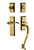 Nostalgic Warehouse - New York Plate S Grip Entry Set Swan Lever in Polished Brass - 768347 - 2 3/8" Backset