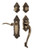 Nostalgic Warehouse - Victorian Plate S Grip Entry Set Swan Lever in Antique Brass - 768574 - 2 3/8" Backset