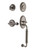 Nostalgic Warehouse - Classic Plate C Grip Entry Set Fleur Lever in Antique Pewter - 768659 - 2 3/8" Backset