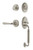 Nostalgic Warehouse - Classic Plate C Grip Entry Set Fleur Lever in Satin Nickel - 768663 - 2 3/4" Backset