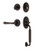 Nostalgic Warehouse - Classic Plate C Grip Entry Set Fleur Lever in Timeless Bronze - 768664 - 2 3/4" Backset