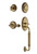 Nostalgic Warehouse - Classic Plate C Grip Entry Set Fleur Lever in Antique Brass - 768665 - 2 3/4" Backset