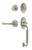 Nostalgic Warehouse - Classic Plate C Grip Entry Set Fleur Lever in Satin Nickel - 768668 - 2 3/8" Backset