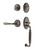 Nostalgic Warehouse - Classic Plate F Grip Entry Set Fleur Lever in Antique Pewter - 768684 - 2 3/4" Backset