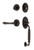 Nostalgic Warehouse - Classic Plate F Grip Entry Set Fleur Lever in Timeless Bronze - 768693 - 2 3/8" Backset