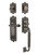 Nostalgic Warehouse - Egg & Dart Plate C Grip Entry Set Fleur Lever in Antique Pewter - 768803 - 2 3/8" Backset