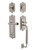 Nostalgic Warehouse - Egg & Dart Plate C Grip Entry Set Fleur Lever in Satin Nickel - 768807 - 2 3/4" Backset