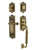 Nostalgic Warehouse - Egg & Dart Plate C Grip Entry Set Fleur Lever in Antique Brass - 768814 - 2 3/8" Backset