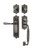 Nostalgic Warehouse - Egg & Dart Plate F Grip Entry Set Fleur Lever in Antique Pewter - 768828 - 2 3/4" Backset