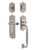 Nostalgic Warehouse - Egg & Dart Plate F Grip Entry Set Fleur Lever in Satin Nickel - 768836 - 2 3/8" Backset