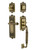 Nostalgic Warehouse - Egg & Dart Plate F Grip Entry Set Fleur Lever in Antique Brass - 768838 - 2 3/8" Backset
