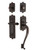 Nostalgic Warehouse - Egg & Dart Plate S Grip Entry Set Fleur Lever in Timeless Bronze - 768856 - 2 3/4" Backset