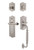 Nostalgic Warehouse - Meadows Plate F Grip Entry Set Fleur Lever in Satin Nickel - MEAFGRFLR - 768903 - 2 3/4" Backset