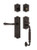 Nostalgic Warehouse - Meadows Plate F Grip Entry Set Fleur Lever in Timeless Bronze - 768904 - 2 3/4" Backset