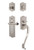 Nostalgic Warehouse - Meadows Plate S Grip Entry Set Fleur Lever in Satin Nickel - 768927 - 2 3/4" Backset