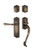 Nostalgic Warehouse - Meadows Plate S Grip Entry Set Fleur Lever in Antique Brass - 768929 - 2 3/4" Backset