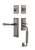 Nostalgic Warehouse - New York Plate C Grip Entry Set Fleur Lever in Antique Pewter - 768951 - 2 3/4" Backset